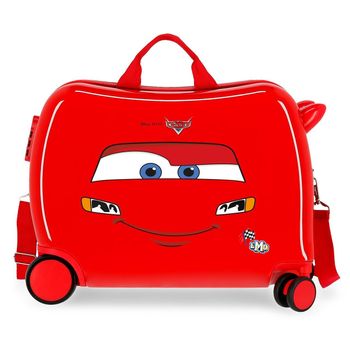 Maleta Infantil 2 Ruedas Multidireccionales Cars Lmq Rojo