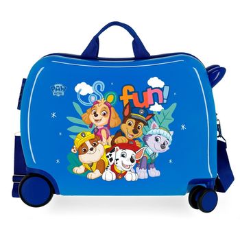 Maleta Infantil 2 Ruedas Multidireccionales Paw Patrol So Fun Azul