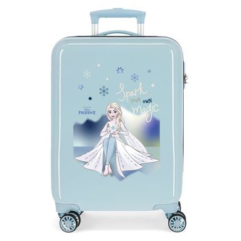 Maleta De Cabina Frozen Spark Your Own Magic Rígida 55cm Azul