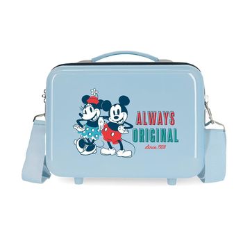 Neceser Abs Mickey Always Original Adaptable Azul Claro