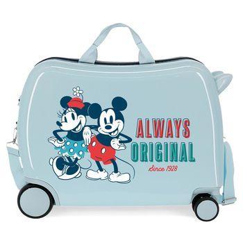 Maleta Infantil 2 Ruedas Multidireccionales Mickey Always Original Azul Claro