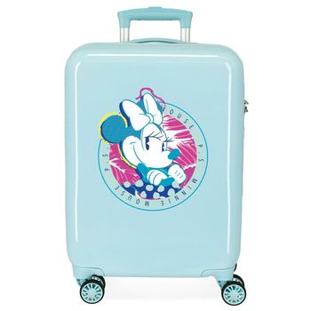 Maleta De Cabina Rígida Minnie P.s. That´s Easy Turquesa De 55 Cm