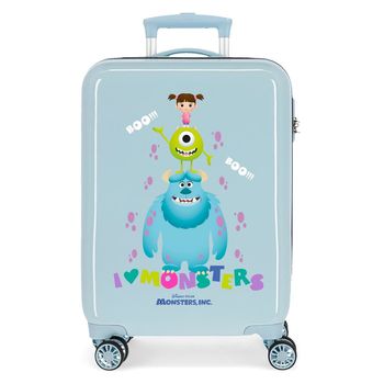 Maleta De Cabina Monsters Boo! Rígida 55cm Azul Claro