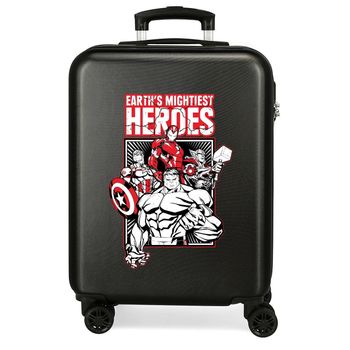 Maleta De Cabina Avengers Earth´s Mightiest Heroes Rígida 55cm Negro