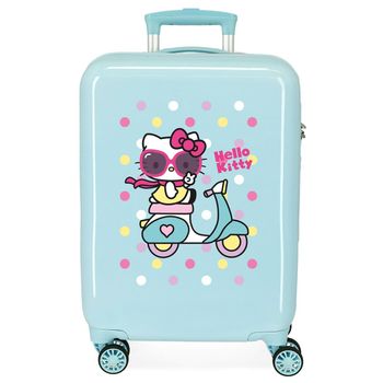 Maleta De Cabina Girl Gang Hello Kitty Rígida 55cm Turquesa