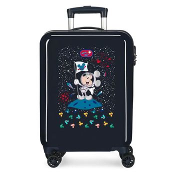 Maleta De Cabina Rígida Mickey On The Moon Marino 55cm