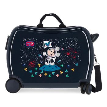 Maleta Infantil Mickey On The Moon 2 Ruedas Multidireccionales Marino