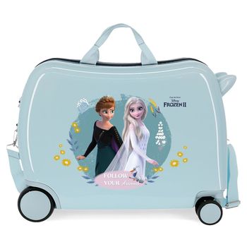 Maleta Infantil Frozen Follow Your Dreams Con 2 Ruedas Multidireccionales Azul