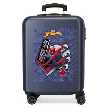 Maleta De Cabina Spiderman Great Power Rígida  Marino 55cm