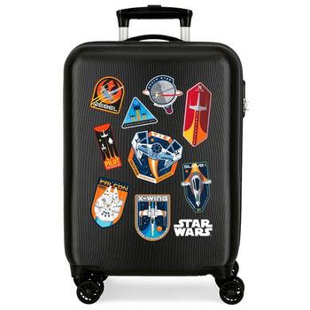 Maleta De Cabina Star Wars Badges Space Misson Rígida Negro 55cm