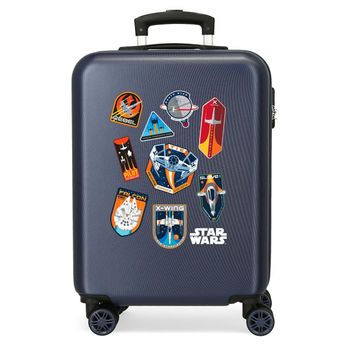 Maleta De Cabina Star Wars Badges Space Misson Rígida Marino 55cm