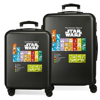 Juego De Maletas Star Wars Badges The Periodic Table Rígidas 55-68cm Negro