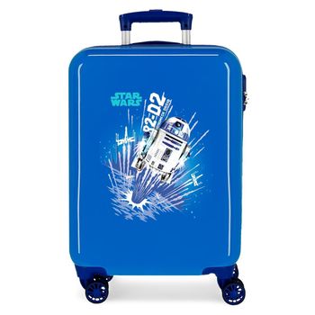 Maleta De Cabina Star Wars Droids R2-d2 Rígida 55cm Azul