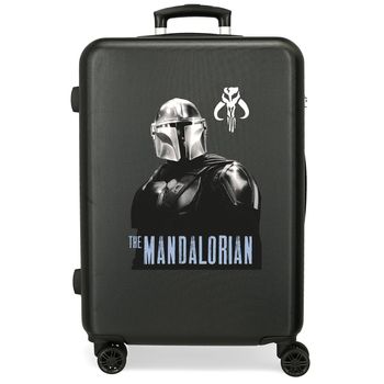 Maleta Mediana Star Wars The Mandalorian Rígida 68cm Negro