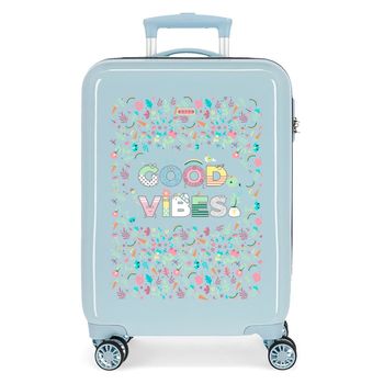 Maleta De Cabina Movom Good Vibes Azul Claro Rígida 55cm