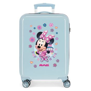 Maleta De Cabina Minnie Super Helpers Rígida 55cm Azul Claro