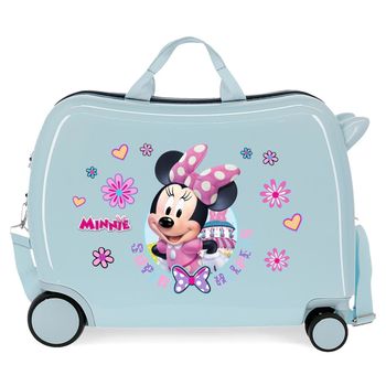 Maleta Infantil Minnie Super Helpers Ruedas Multidireccionales Azul Claro