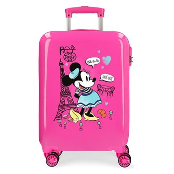 ITACA Maleta de Viaje Cabina Rígida 4 Ruedas T71550 rosa