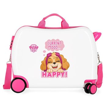 Maleta Infantil 2 Ruedas Multidireccionales La Patrulla Canina Playful Blanco