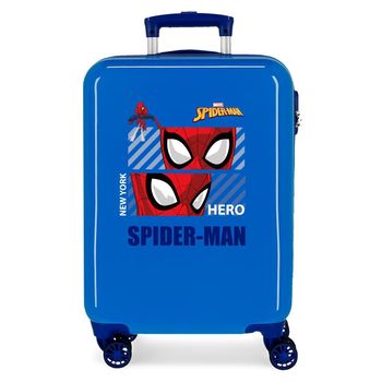 Maleta De Cabina Spiderman Hero Rígida 55cm Azul