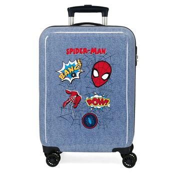 Maleta De Cabina Spiderman Denim Rígida 55cm