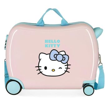 Maleta Infantil Hello Kitty Wink 2 Ruedas Multidireccionales Rosa Claro