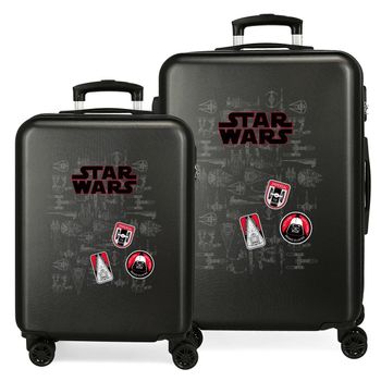 Juego De Maletas Star Wars Space Mission Rígidas 55-65cm Negro