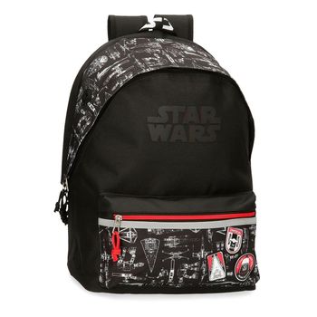 Mochila Escolar Star Wars Space Mission 44cm Con Portaordenador