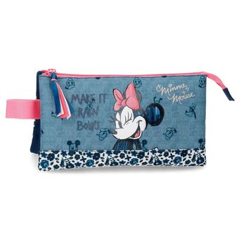 Estuche Minnie Make It Rain Bows Tres Compartimentos