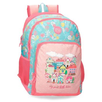 Mochila Escolar Roll Road My Little Town Adaptable Dos Compartimentos 44cm