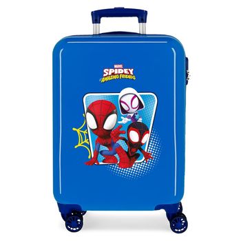 Maleta De Cabina Spidey Team Up Rígida 55 Cm Azul