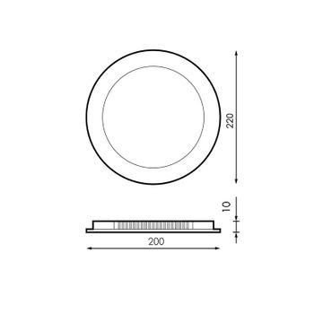 Downlight Panel Led Circular Serie Slim 20 Wattios - Disponible En 3 Tonos De Luz