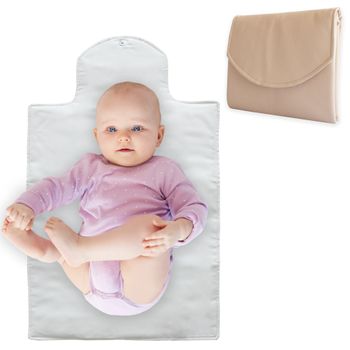 Duffi Baby Cambiador Bebe Portatil Polipiel.circulos Color Beige