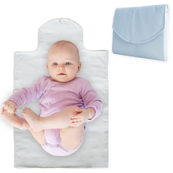 Duffi Baby Cambiador Bebe Portatil Polipiel.circulos Color Azul