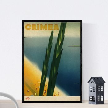 Poster Vintage. Cartel De Publicidad Vintage Conoce Crimea.