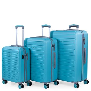 Maletas De Viaje Rígidas 4 Ruedas Abs 2 Tamaños Pequeña Cabina Y Grande Xl  T71617 Aguamari con Ofertas en Carrefour