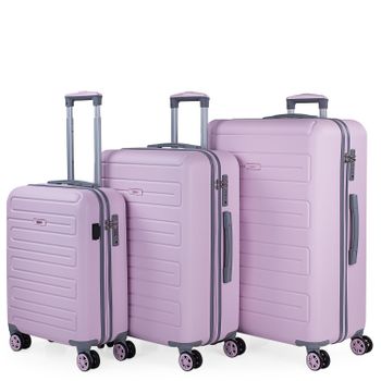 Juego de maletas de 3 piezas, livianas, duraderas, expandibles, rígidas,  con bloqueo TSA, ruedas giratorias dobles, Oro Rosa, Juego de maletas  rígidas