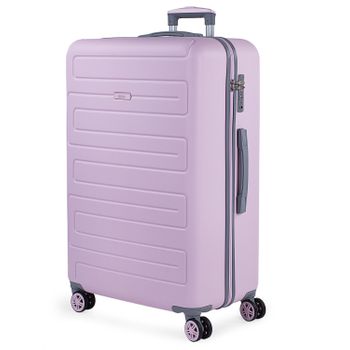 Maleta Grande Trolley 81x56,5x33,4 cm , 8 ruedas , Candado TSA , IT , Gris