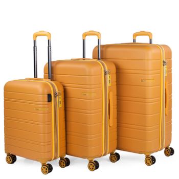 Pack 2 Maletas De Viaje Rígidas Cabina 4 Ruedas 55x40x20 Cm Trolley Abs  T71650p Mostaza/mo con Ofertas en Carrefour