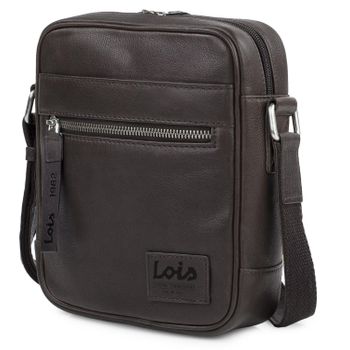 Bolso Bandolera De Hombre Pequeño. Lona Recubierta/piel 307820