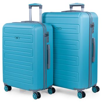 Maletas De Viaje Rígidas Cabina Y Mediana Extensible De Abs T71515  Mandarina con Ofertas en Carrefour