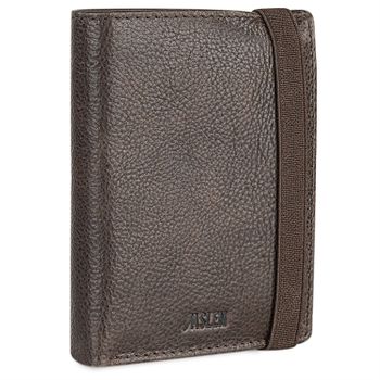 Cartera Para Hombre Piel Genuina Cuero Con Monedero. Bloqueo Rfid Marca Jaslen Diseñada En