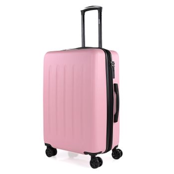 MALETA MEDIANA 4 RUEDAS 360º EQUIPAJE 65cm X 45cm X35cm PARA VIAJAR VIAJE  ROSA