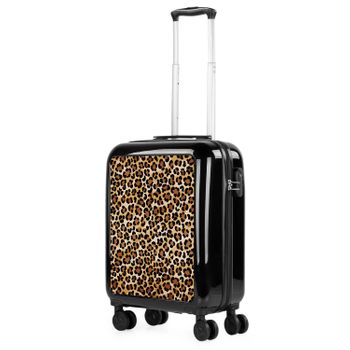 Maleta De Cabina 40x55x19cm Negro-leopard