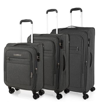 Maleta De Viaje Mediana Polipropileno Trolley 60cm 4 Ruedas Candado Tsa  760260 Gris Oscuro con Ofertas en Carrefour