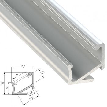 Perfíl Aluminio Tipo H 2,02m