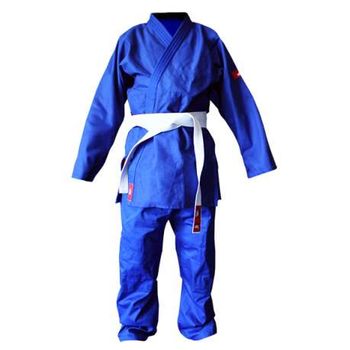 Judogi Yosihiro-kimono Judo - 100% Algodon Incluye Cinturon Blanco - 1/140cm - Color Azul
