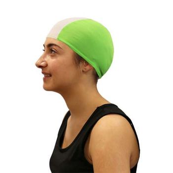 Gorro Natacion Poliester Softee - Junior - Color Verde Y Blanco