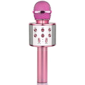 Smartek Mic-ws-858p Micrófono Karaoke Bluetooth Inalámbrico Rosa