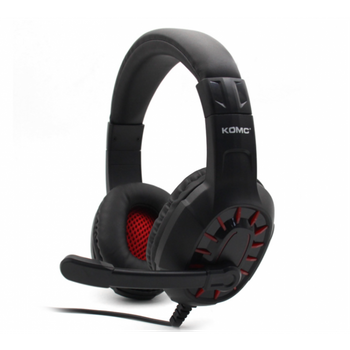 Auriculares Casco Gaming Estéreo Con Cable Y Micrófono Komc C501 Rojo Smartek